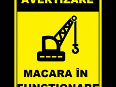 Placuta pentru macara in functionare